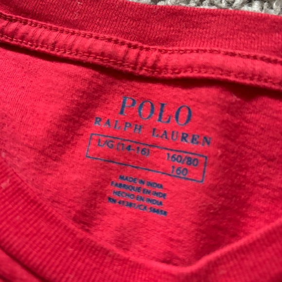 Red polo crew neck t shirt - Picture 13 of 13